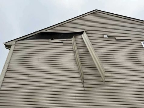 Wind damage to siding